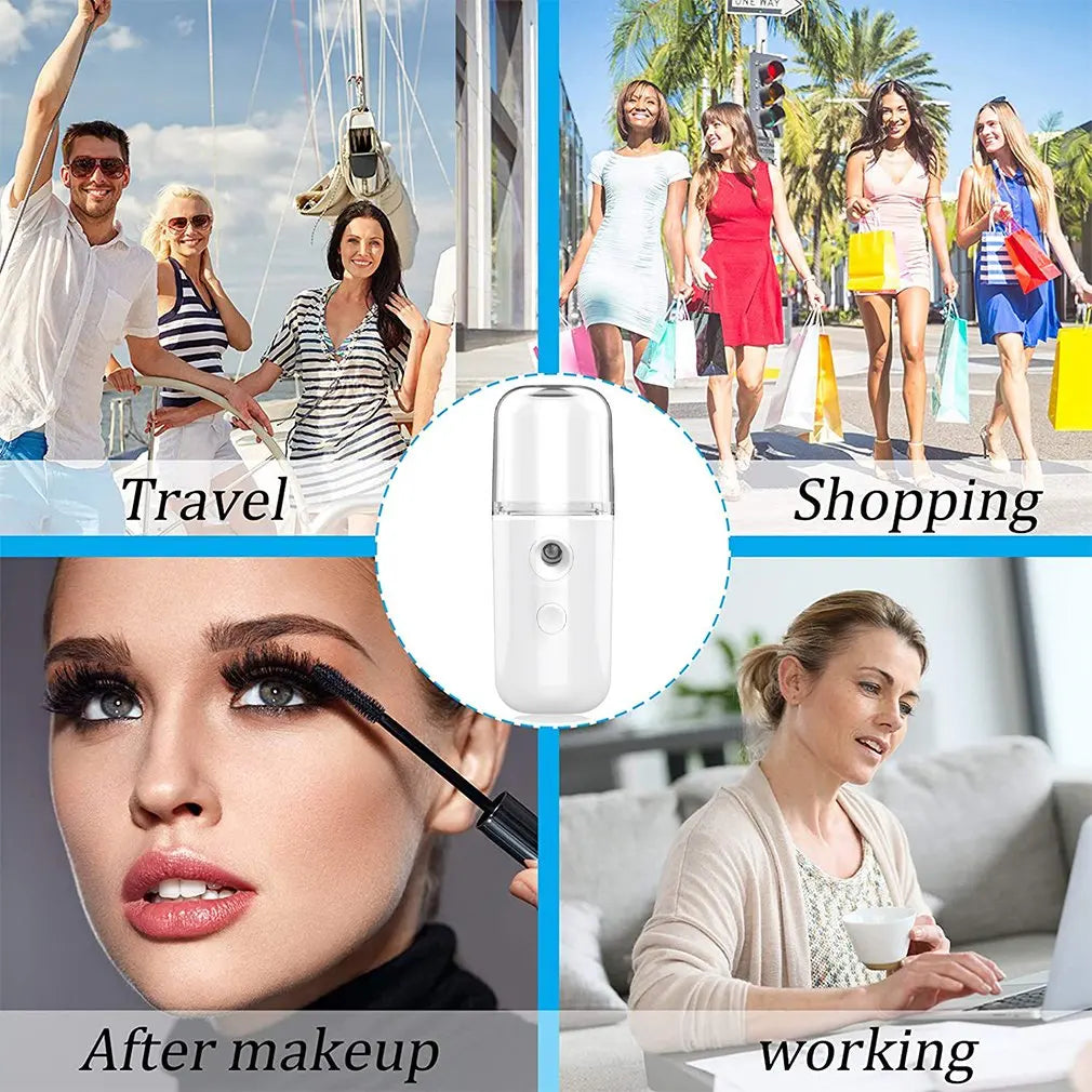 Nano facial Sprayer USB Nebulizer Face steamer Humidifier Hydrating Anti-aging Wrinkle Women Beauty Skin Care Tools Santitizer