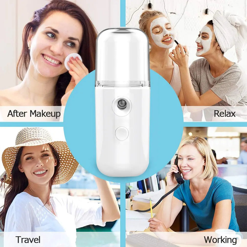 Nano facial Sprayer USB Nebulizer Face steamer Humidifier Hydrating Anti-aging Wrinkle Women Beauty Skin Care Tools Santitizer
